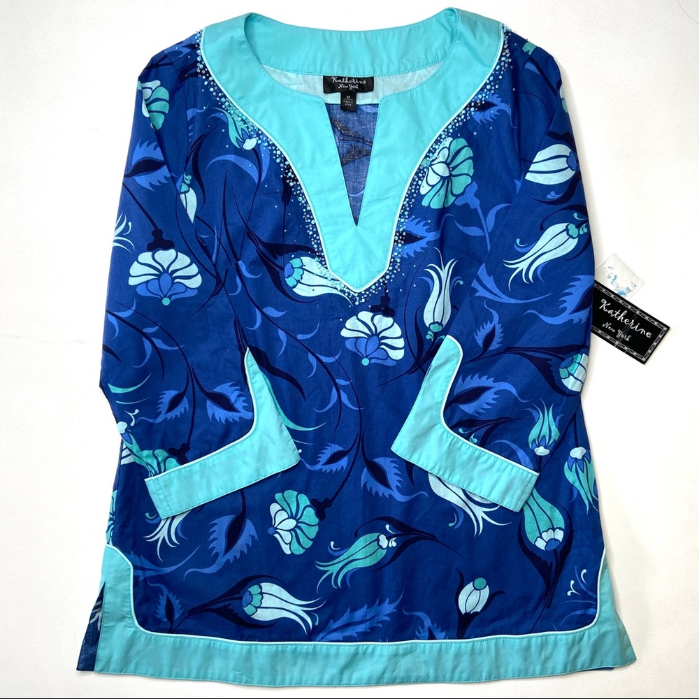 KATHERINE New York Beaded Tunic Top